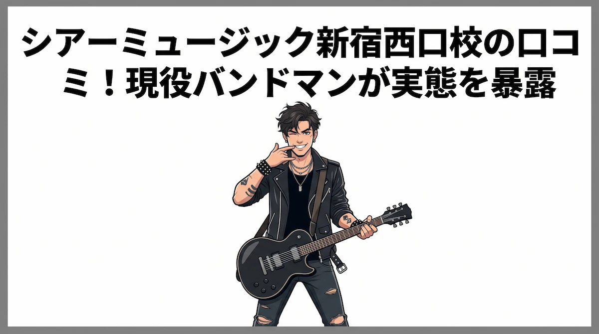 シアーミュージック新宿西口校の口コミ！現役バンドマンが実態を暴露　アイキャッチ