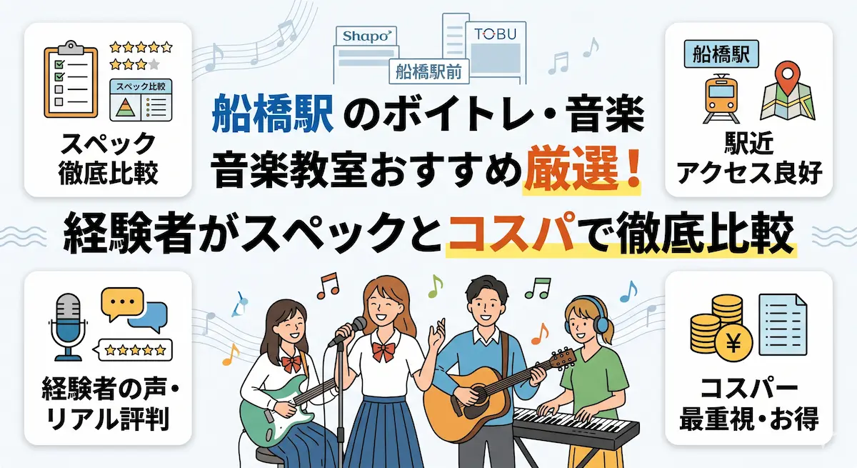 船橋駅のボイトレ・音楽教室おすすめ厳選！経験者がスペックとコスパで徹底比較　アイキャッチ